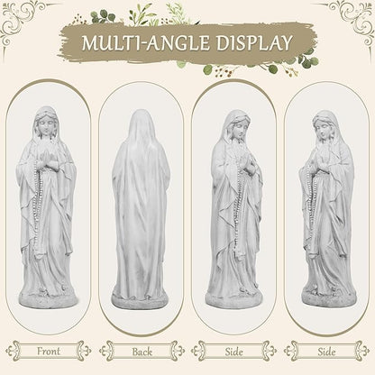 Virgin Mary Praying Statue, Outdoor 30 Inch Tall Large Religious Garden Statue, Blessed Mother Outdoor Statue, Virgen De Guadalupe Statues for Yard, Patio, Home Decor