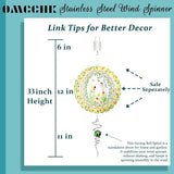 Wind Spinner Fairy Flower Hanging, 12In Stainless Steel Spinfinity Wind Spinner, Wind Chimes for Outside, 3D Kinetic Sculpture Suncatcher, Metal Yard Art Ornament, Outdoor Garden Decor, Nana Gifts