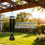 37" Personalized Retirement Wind Chimes for Women Men, Custom Retirement Gifts for Coworker Boss Teacher, Large Deep Tone Windchime Outdoor Decorations