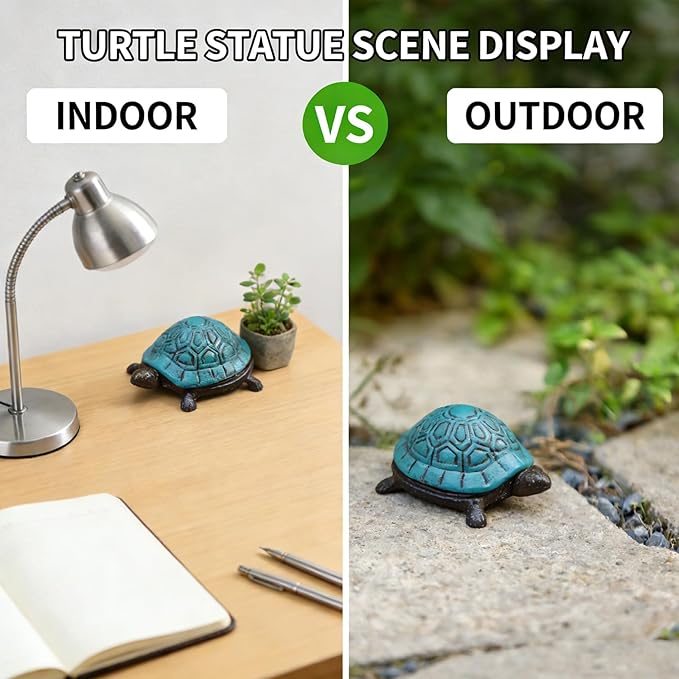 Cast Iron Turtle Hidden Key Holder for Outside
