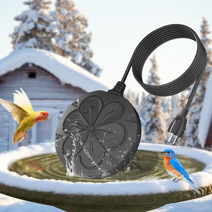 110W Bird Bath Heater for Outdoors in Winter–Submersible Pond Deicer,Cast Aluminum Thermostatic Chicken Water Heater
