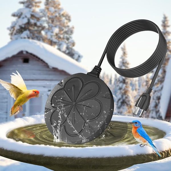 2Pack 110W Bird Bath Heater for Outdoors in Winter–Cast Aluminum Submersible Pond Deicer,Thermostatic Chicken Water Heater