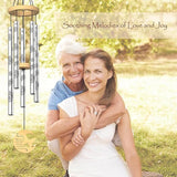 Aunt Gifts, Birthday Gifts for Aunt from Niece Nephew, 32" Butterfly Daisy Modern Wind Chimes, Best Aunts Ever Gift for Women Birthday Mother's Day, Garden Home Decor (for Aunt)