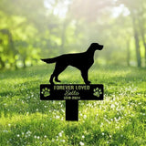 Custom Gordon Setter Metal Memorial Garden Stake Personalized Pet Grave Marker Name Sign Remembrance Stake Decor Sympathy Dog Loss,Outdoor Statues for Yard Garden Lawn Patio Pathway Grave.