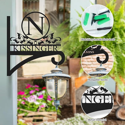 Custom Name Decorative Metal Wall Hook Indoor and Outdoor | Personalized Wall Mounted Hanging Plant Hooks for Plant Lovers | Customizable Wind Chimes Hangers | Home Decor Gift for Mom Grandma