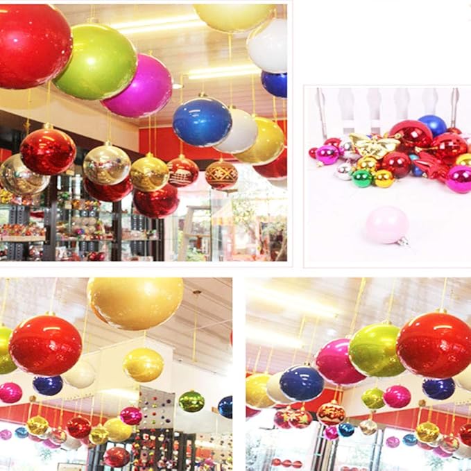 Stainless Steel Gazing Ball, 6 Pcs 50-150 mm Multi-Colour Mirror Polished Hollow Ball Reflective Garden Sphere, Pre-Drilled Gazing Globe for Home Garden Ornament Decorations