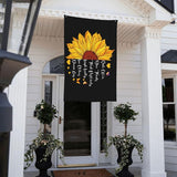 Sunflower Smile Often Think Positively Give Thanks Laugh Loudly Love Others Dream Big Flag 3x5 Ft Garden Yard Banner Outdoor Decorative Sign