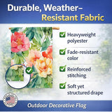 Caroline's Treasures Indiana Peonies in Watercolor House Flag Large Porch Sleeve Pole Decorative Outside Yard Banner Artwork Wall Hanging, Polyester, House Size, Multicolor