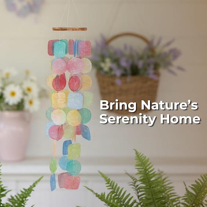 Solange & Frances Rainbow Wind Chimes for Outside. Spring Porch Decor Windchime Outdoors, Home Decor, Wind Chimes Garden Decor and Front Porch Decor. Unique Birthday Gifts, for Mom