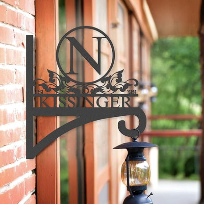 Custom Name Decorative Metal Wall Hook Indoor and Outdoor | Personalized Wall Mounted Hanging Plant Hooks for Plant Lovers | Customizable Wind Chimes Hangers | Home Decor Gift for Mom Grandma