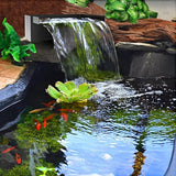 Pool Fountain,Acrylic Waterfall Spillway Pond Fountain,Includes Waterfall Box,Filter Media,Pipe Connector,12 Inches Black Pool Water Feature for Garden Patio,Backyard Koi Pond Decor