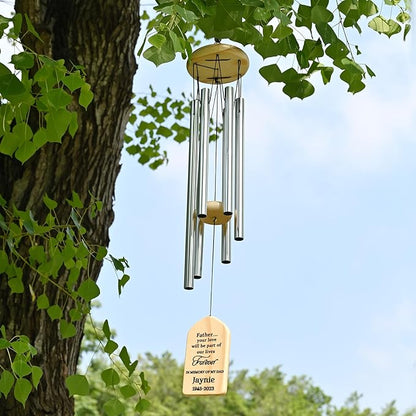 Sympathy Wind Chimes - Memorial Gifts for Loss - in Loving Memory of Dad