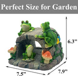 Gutter Downspout Extension Decorative Statue, Frog Statues 3”×4” Gutter Downspout Splash Block Extender, Outdoor Patio Lawn Ornaments, Animals Statue Decorative for Gutter Downspout Guardian Rain