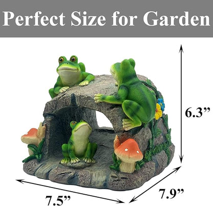 Gutter Downspout Extension Decorative Statue, Frog Statues 3”×4” Gutter Downspout Splash Block Extender, Outdoor Patio Lawn Ornaments, Animals Statue Decorative for Gutter Downspout Guardian Rain