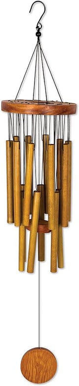 Sunset Vista Designs 91956 Outdoor Chimes Zen Gardens Bamboo Wind Chime for Patios Porches and More, 26-Inches Long, Circles