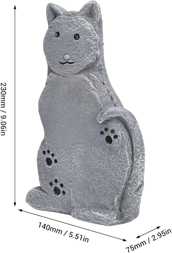 Cats Memorial Stone Garden Statue, Pet Statues Gifts for Loss of Cat Sympathy, Grave Markers for Garden Outdoor Statue Decor