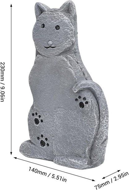 Cats Memorial Stone Garden Statue, Pet Statues Gifts for Loss of Cat Sympathy, Grave Markers for Garden Outdoor Statue Decor