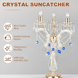 M METERXITY 10-Pack Crystal Ball Prisms, 24mm/0.94 Inch Chandelier Pendant Maker Hanging Crystals Chandelier Prisms for Home/Windows/Garden/DIY Decoration[Dark Blue]