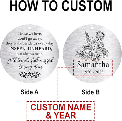 ASTARIN Personalized 30" Bereavement Wind Chimes for Outside, Memorial Gift in Remembrance of a Loved One, Sympathy Gift for Loss of Mother Father Husband, Garden Patio Decor