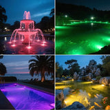 T-SUN Solar Pond Lights, 3-in-1 RGB Solar Underwater Pond Lights, IP68 Waterproof Sustainable Submersible Light for for Pond, Garden, Patio, Fountain, Pool, Waterfall Decoration