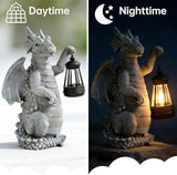 Dragon Solar Outdoor Garden Statue - Dragon Outdoor Figurie Lights - Yard Decorative Outdoor Statue Suitable for Patio, Balcony, Patio Decoration - Specially Customized Gift for Mom