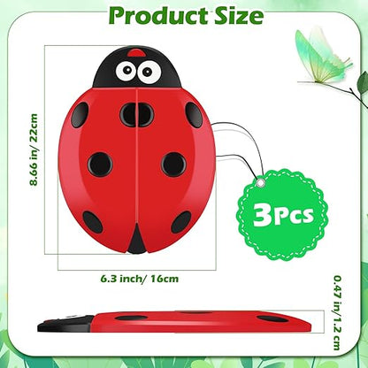 Landical 3 Pcs Ladybug Stepping Stone Garden Stepping Stones Walkway Decorative Stone for Garden Decor Outdoor Flower Beds Yard Decorations
