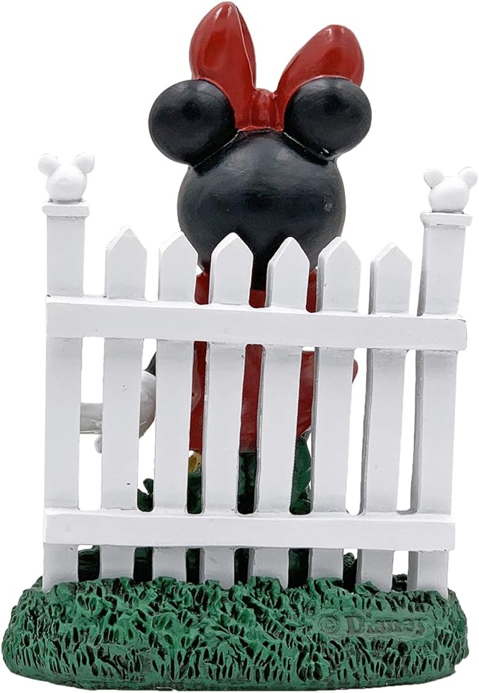 Disney Minnie Mouse Welcome Gate Everyday Outdoor Garden Statue, 7 inches Tall, Officially Licensed Disney Product
