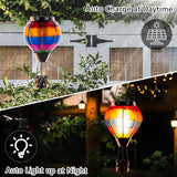 10 FT Rain Chain for Outside with 10 Bee Pattern Cups, Unique Hot Air Balloon Solar Lantern with Flickering Flame, Outdoor Decorative for Patio, Garden, Porch