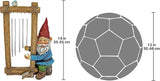 Design Toscano HF5152401 Garden Gnome Statue - Ringing His Chimes Garden Gnome - Lawn Gnome,full color