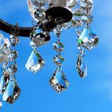 20pcs Crystal Maple Leaf Chandelier Prisms, Hanging Glass Crystals Beads for Christmas, Party, Decoration 38mm (Clear)
