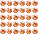 PATIKIL K9 Crystal Octagon Beads 2 Holes Pendants, 60 Pack 14mm Chandelier Prisms Parts Ornaments Hanging Beads for DIY Arts Crafts Decoration, Light Red