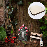 Miniature Fairy Garden Accessories for Wall Tree Fairy Garden Outdoor Decor with Stump (C)