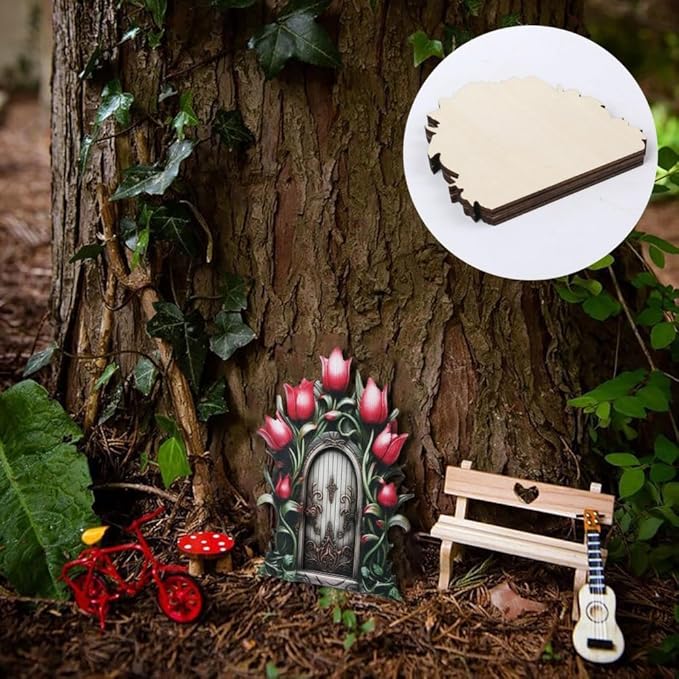 Miniature Fairy Garden Accessories for Wall Tree Fairy Garden Outdoor Decor with Stump (D)