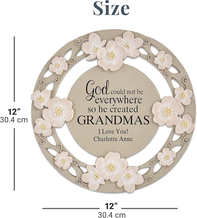 Let's Make Memories Personalized God Couldn't Be Everywhere Flower Garden Stone - for Mom - for Her