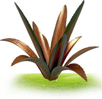 Tequila Rustic Sculpture Agave Plant Metal Garden Ornament Garden Agave Art for Outdoor Yard Lawn Decor 13.78 inch Metal Plant