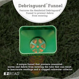 EZRead 21” Giant Professional Outdoor rain Gauge, USA Made Heavy Duty All Weather Freeze Proof Stake or mountable with Float, Green (820-1002)
