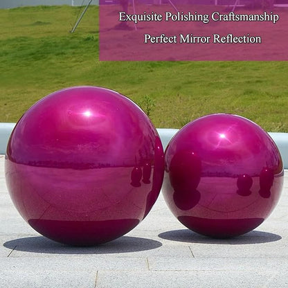 Decorative Garden Gazing Ball, Home Garden Gazing Globe Mirror Balls, Polished Stainless Steel Shiny Sphere, Ideal As a Housewarming Gift (Dia:15cm/6 inches)