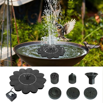 Bird Bath Solar Fountain | Solar Powered Fountain Pump,Waterfalls Outdoor Birdbath for Pool Pond Landscape Yard Patio Porch Deck Backyard