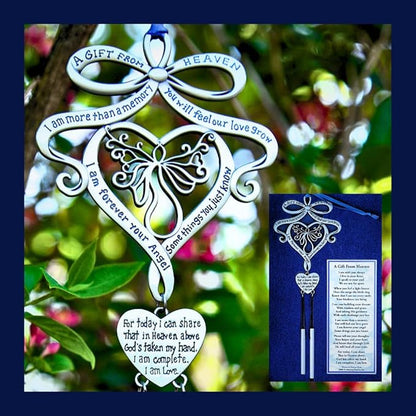 A Gift from Heaven Windchime Reminds us of a Loved One Passed- Every Breeze Reminds us of Spouses,Parents, Children, Pets Who Have Passed & This Chime is Their Way of Hugging Us from Beyond 8X 2 x 5