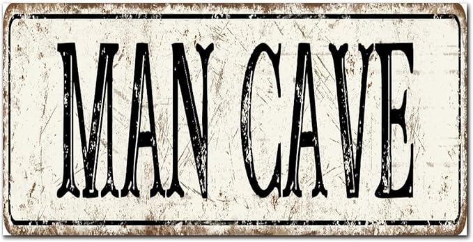 Madcolitote Rustic Man Cave Wood Signs Man Cave Custom Street Sign Vintage Wood Plaque Farmhouse Wall Art Farmhouse Wall Decor for Home Bars Clubs Cafes Man Cave Party 6x12in