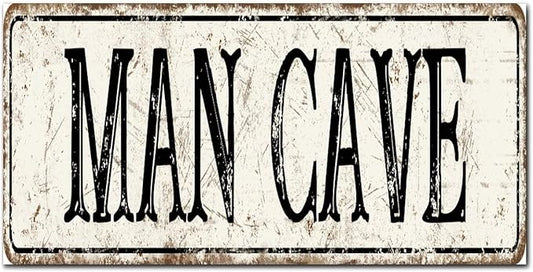 Madcolitote Rustic Man Cave Wood Signs Man Cave Custom Street Sign Vintage Wood Plaque Farmhouse Wall Art Farmhouse Wall Decor for Home Bars Clubs Cafes Man Cave Party 6x12in