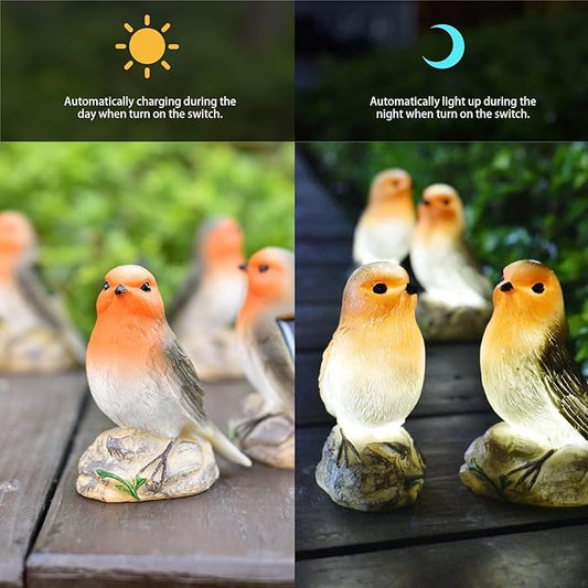 Solar Garden Outdoor Bird Statues Decor for Outside Yard Outdoor Home Patio Decor, Birthday for Mom Grandma Wife Sister Nana from Daughter Son Husband