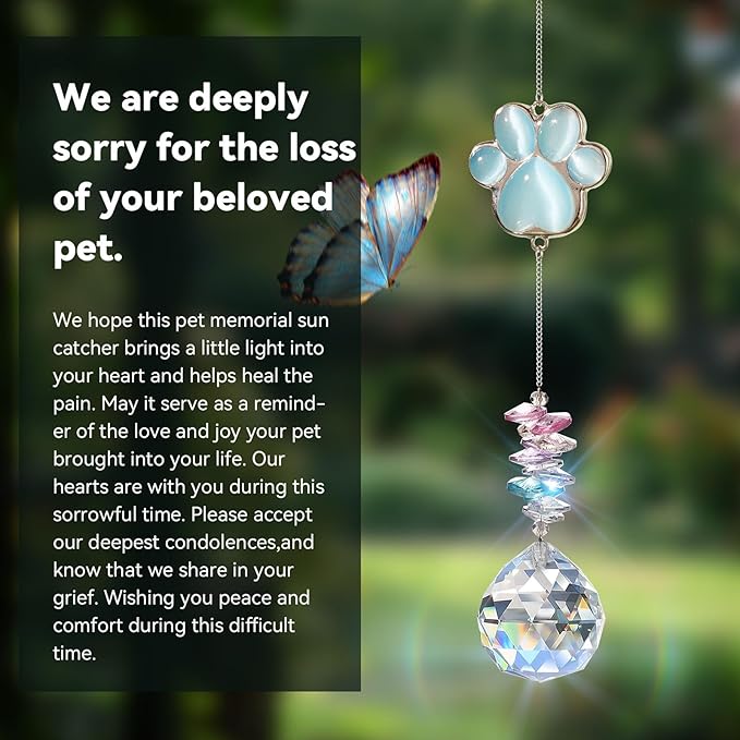 Dog Memorial Suncatcher, Loss of Dog Sympathy Gift, Thoughtful Pet Remembrance Bereavement Gifts