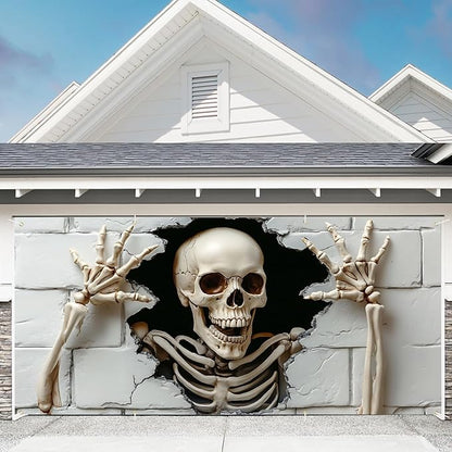 7 x 16 ft Halloween Garage Door Decorations Halloween decorations Witch Door Cover, Hanging Banner, Cauldron Backdrop Mural for Home, Outdoor, Indoor, Spooky Party, Wall, Window