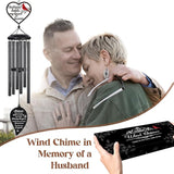 Memorial Gifts for Loss of Husband, 30" Sympathy Wind Chimes, Bereavement Remembrance Condolence Gift in Memory of Husband, Loss of Husbands Sympathy Gifts