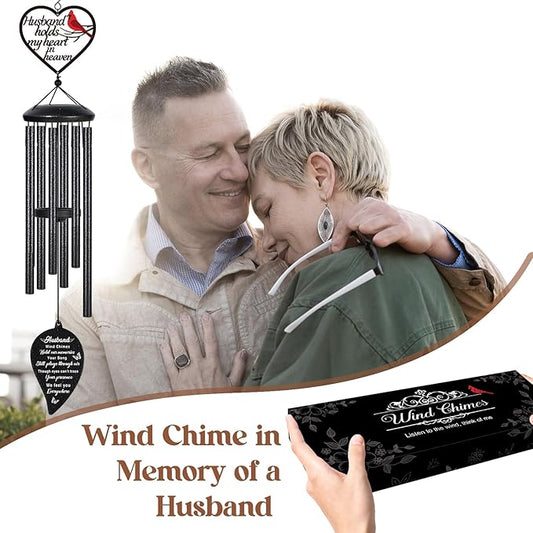 Memorial Gifts for Loss of Husband, 30" Sympathy Wind Chimes, Bereavement Remembrance Condolence Gift in Memory of Husband, Loss of Husbands Sympathy Gifts