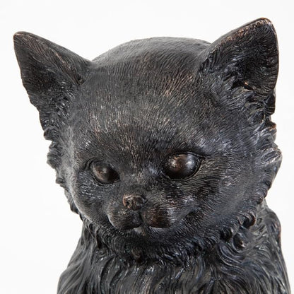 Bits and Pieces - Cat & Mouse Garden Statue- Outdoor Kitten on a Stump Sculpture - 17" Polyresin Home Décor Weather Resistant Lawn Ornament