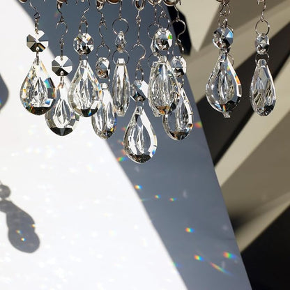 12pcs Crystal Suncatchers, Hanging Crystals Chandelier Prisms for Windows, Rainbow Maker Home Decoration