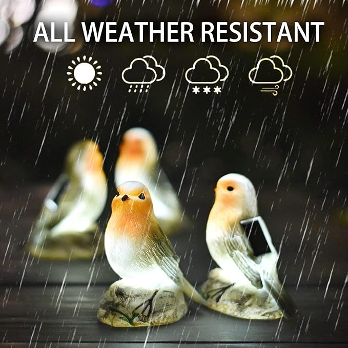 Solar Garden Outdoor Bird Statues Decor for Outside Yard Outdoor Home Patio Decor, Birthday for Mom Grandma Wife Sister Nana from Daughter Son Husband