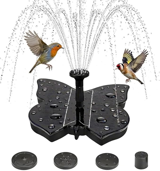 Solar Fountain Bird Bath Fountain Pump,Water Fountain Outdoor Garden,Free Standing Floating Solar Powered Water Fountain Pump for Bird Bath, Garden, Pond, Pool, Outdoor﻿
